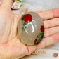 Translucent Blood Stone Palm Stone (stand is display only)