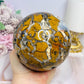 Large Brecciated Jasper Druzy Sphere On Stand 1.38KG