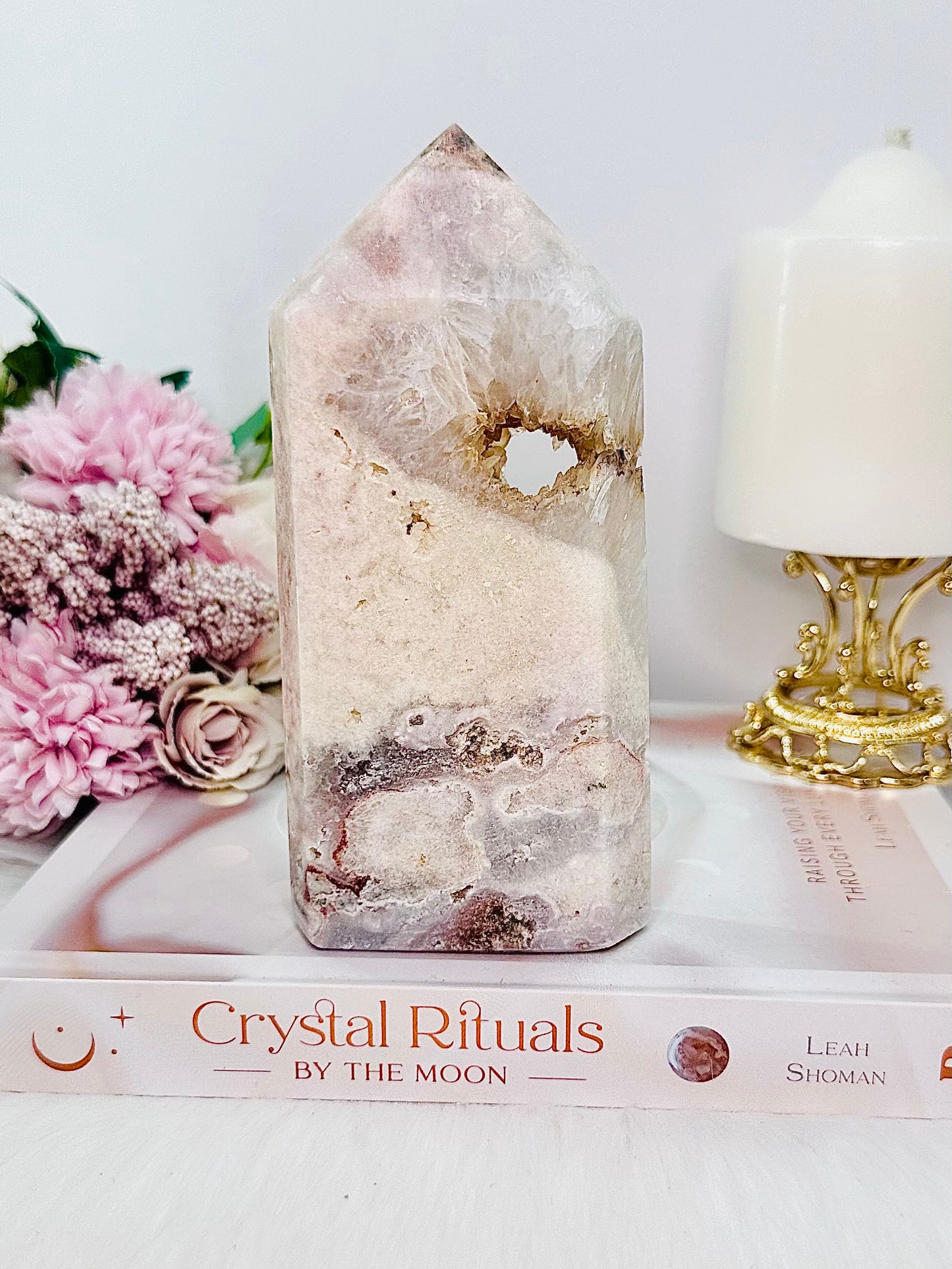 Cleansing & Calming ~ Incredibly Gorgeous Large Chunky Pink Amethyst Druzy Tower 21cm From Argentina