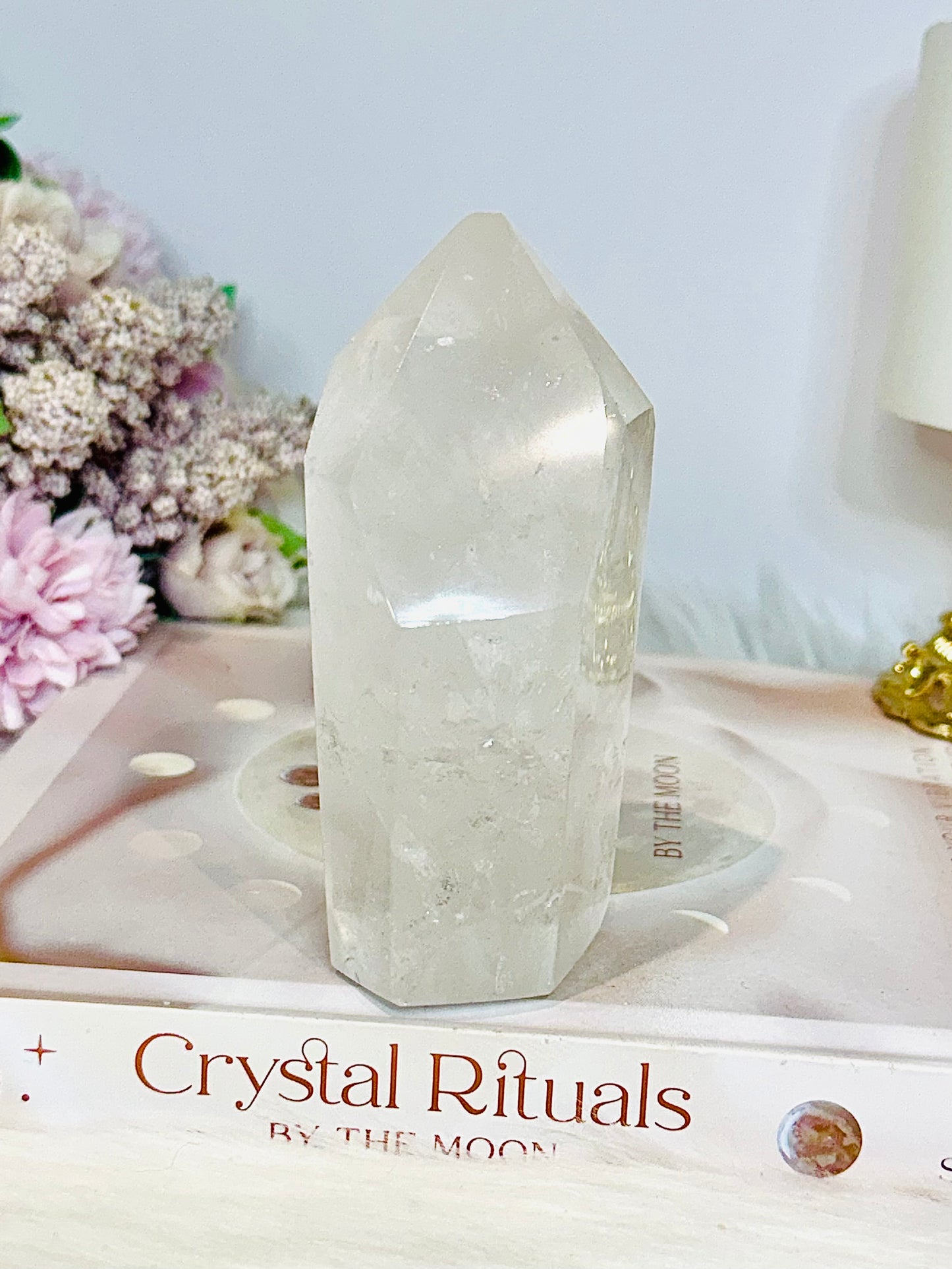 Chunky Clear Quartz Tower with Rainbows 11.5cm 369g