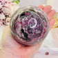 Large High Grade 624gram Pink Tourmaline Sphere On Stand