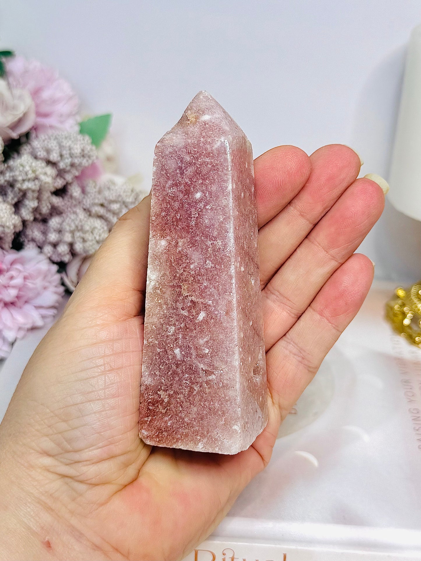 Pink Amethyst Druzy Tower | Obelisk 10.5cm