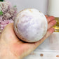 Large Druzy Pink Amethyst Sphere on Stand 608g