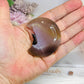 Druzy Agate Carved Moon