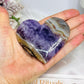 Crazy Lace Amethyst Heart on Stand 7.5cm