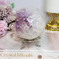 Large Druzy Amethyst Sphere on Stand 618g