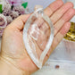Clear Quartz Leaf Bowl 11cm