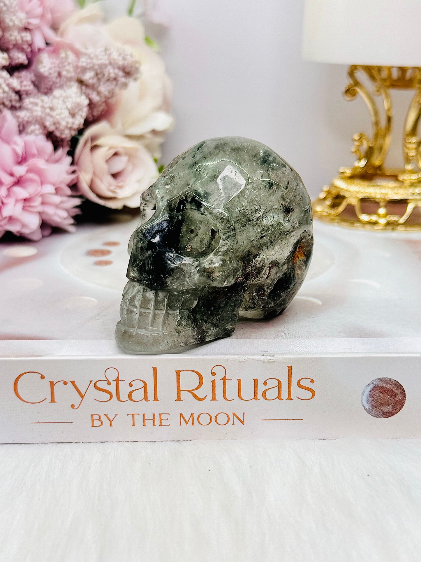 Stunning 6.5cm Garden Quartz | Lodolite Carved Skull