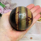 Large Zebra Rock Sphere on Stand 452g
