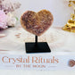 Beautiful 6cm Amethyst Carved Heart On Stand From Brazil