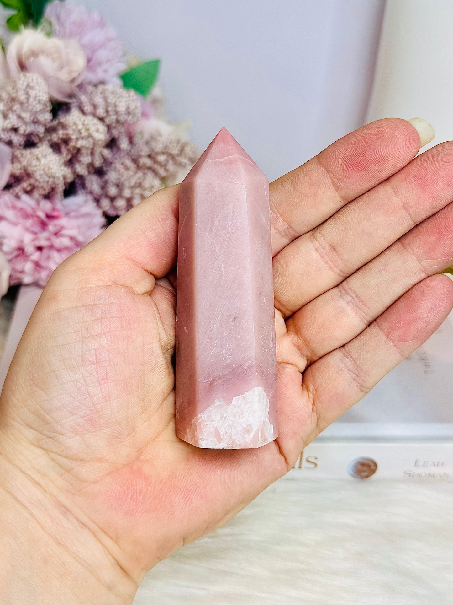 Pink Opal Tower 9cm