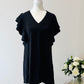 Black Dress with Ruffle Sleeves Size Medium