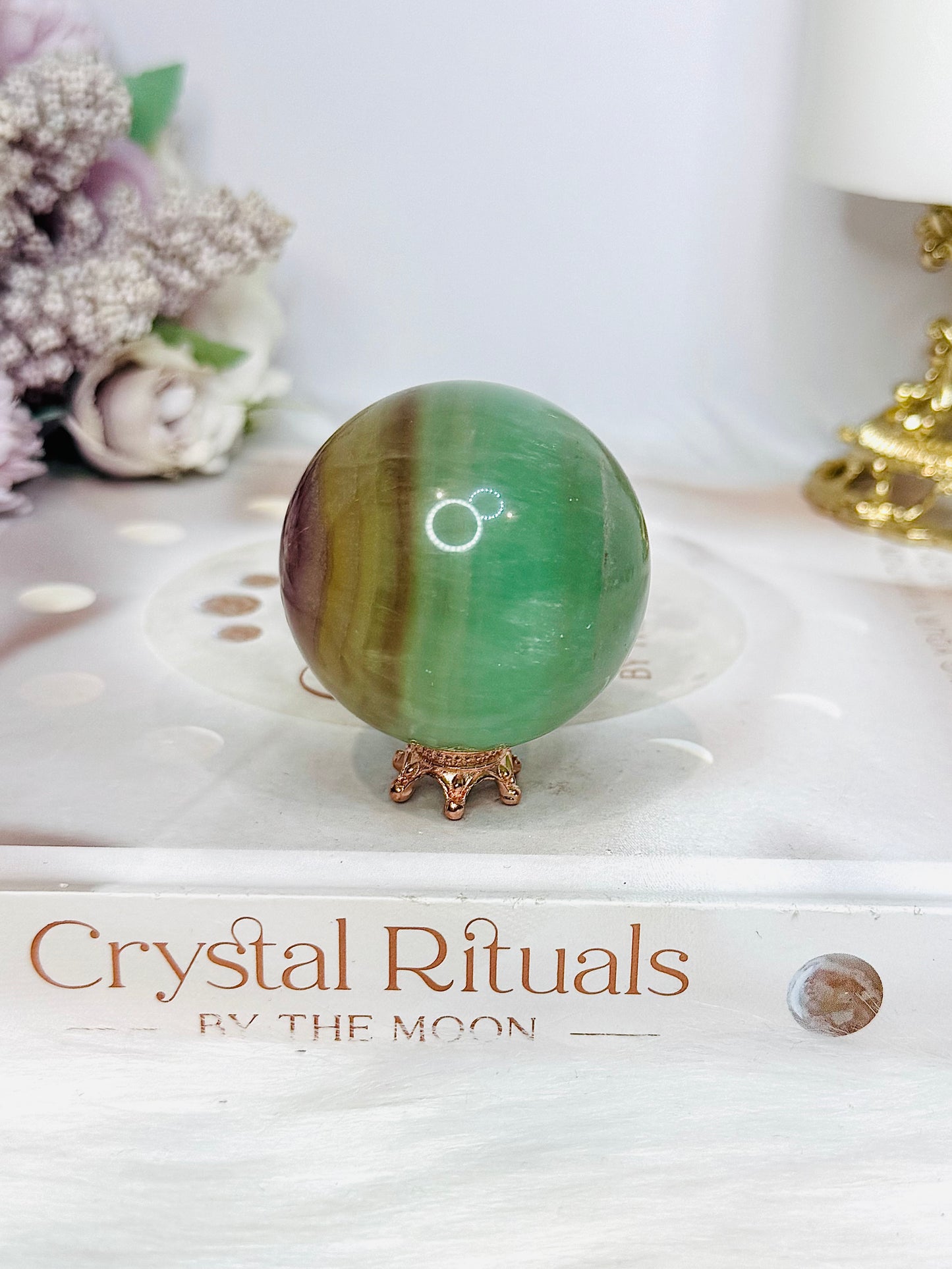 Candy Fluorite Sphere On Stand 163g