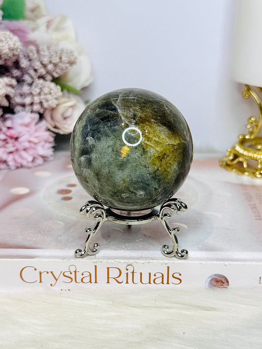 Labradorite Sphere on Stand 275g