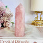 Beautiful 9cm Rose Quartz Tower