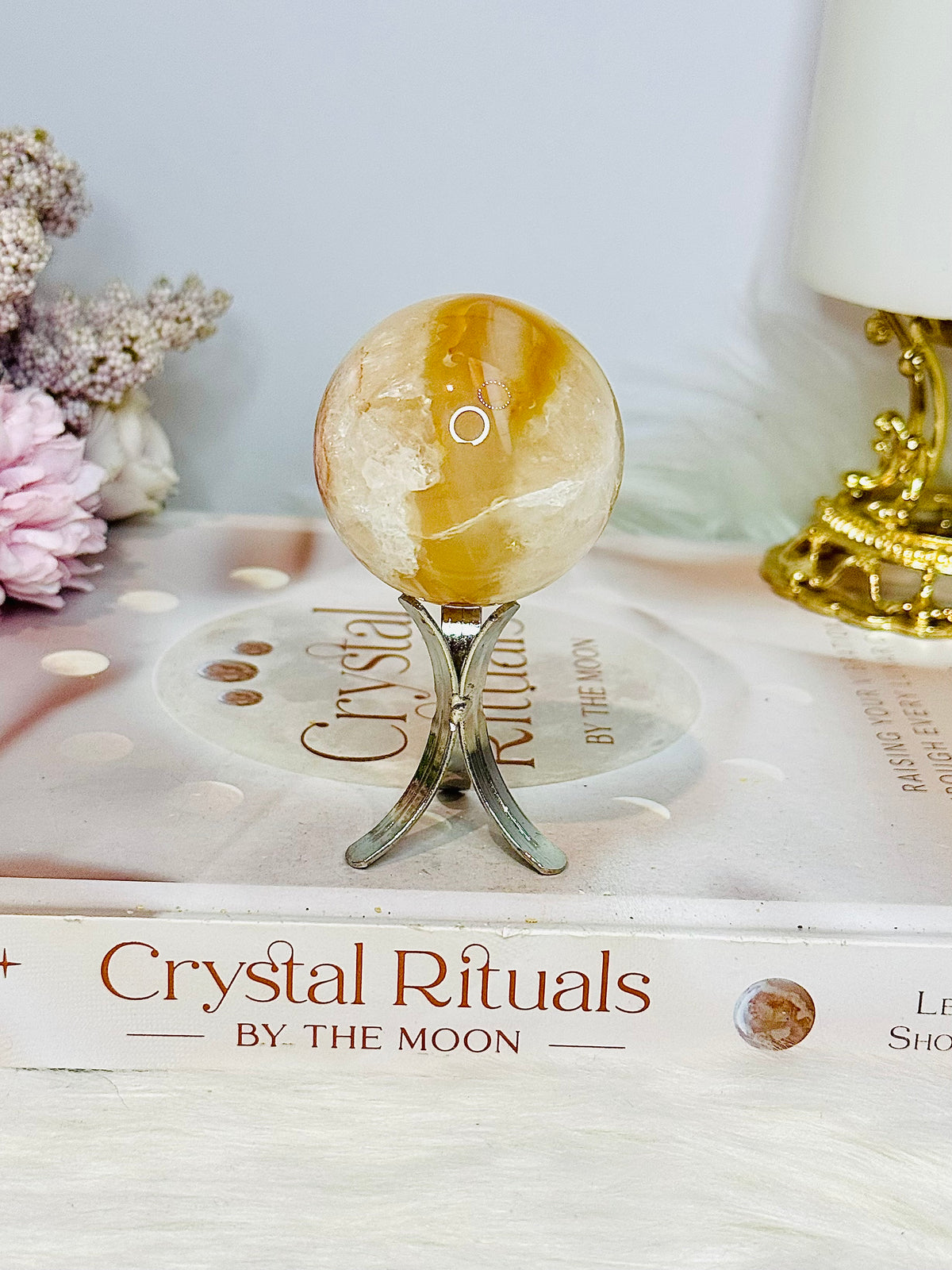 Carnelian Sphere on Stand 119g