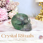 Purple & Green Fluorite Skull (photo taken under light)