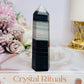 Beautiful Black Jasper & White Quartz Tower 10cm