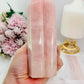 Large 14.5cm Rose Quartz Double Tower