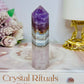 Amethyst X Mexican Lace Agate Tower 10cm