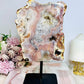 Large Druzy Pink Amethyst Chunky Slab on Stand 23cm 1.3KG