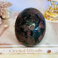 Amazing Large 1.01KG 11cm Garnet with Astrophyllite Carved & Polished Skull