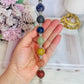 Magical 7 Chakra Crystal Wand with Clear Quartz Point 24cm