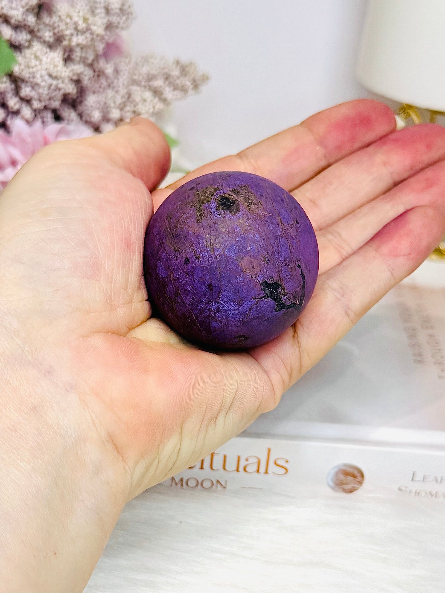 Natural Purpurite Sphere on Stand 148g