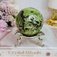Large Prehnite with Epidote Sphere on Stand 412g (Sphere has an imperfection)