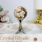 Flower Agate Sphere On Stand 74g
