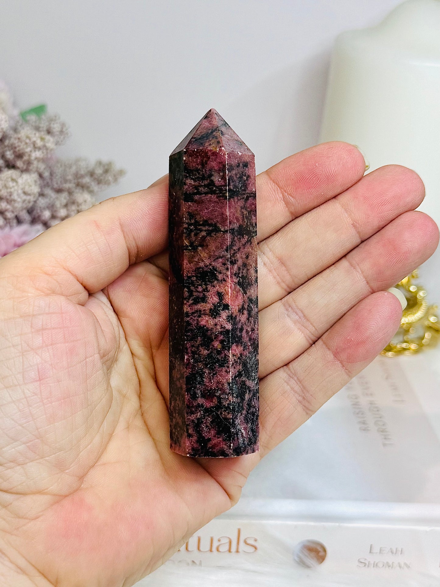 Rhodonite Tower 9.5cm