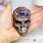 Root Fluorite Druzy Skull 7.5cm 294g