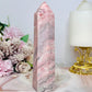 Natural Pink Opal Carved Tower 15cm