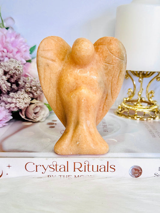 Enjoyment of Life ~ Divine Sunstone Chunky Carved Angel 399grams