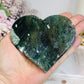 Large Moss Agate Heart on Stand 10cm