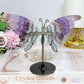 Crazy Lace Amethyst Wings on Stand 11cm