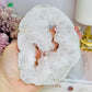 Clear Quartz Natural Druzy Slab 15cm on Glittery Rose Gold Stand