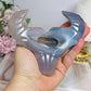 Druzy Agate Carved Bull Head On Stand 12cm