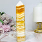 High Grade Orange Calcite Tower 15.5cm