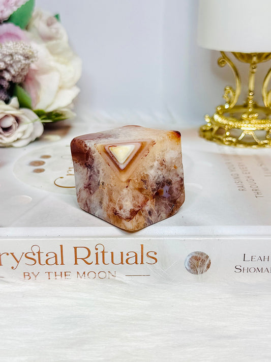 Carnelian Carved Cube 132g