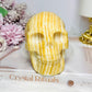 Large Orange Calcite Carved Skull 11.5cm 1.01KG