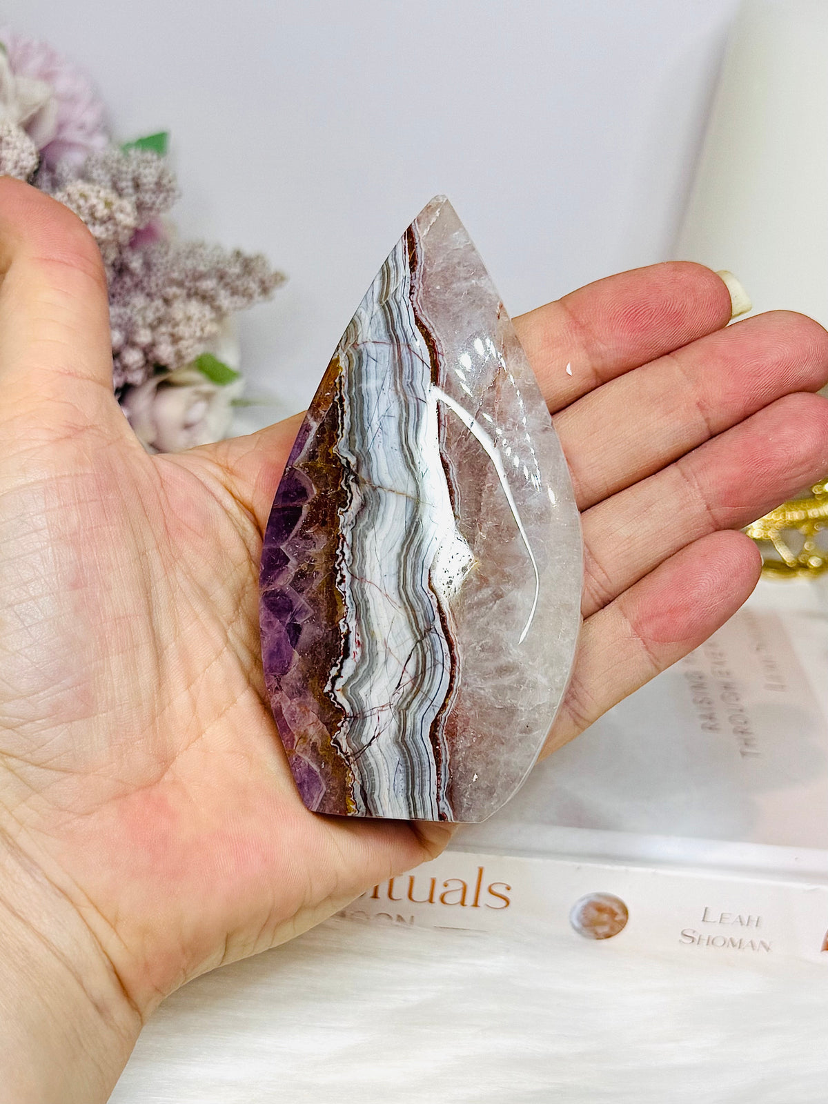 Crazy Lace Amethyst Flame 10cm