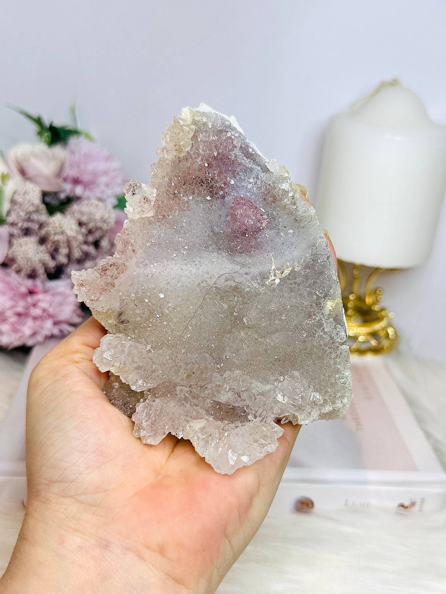 Flower Amethyst | Zeolite Natural Slab 11cm 223g