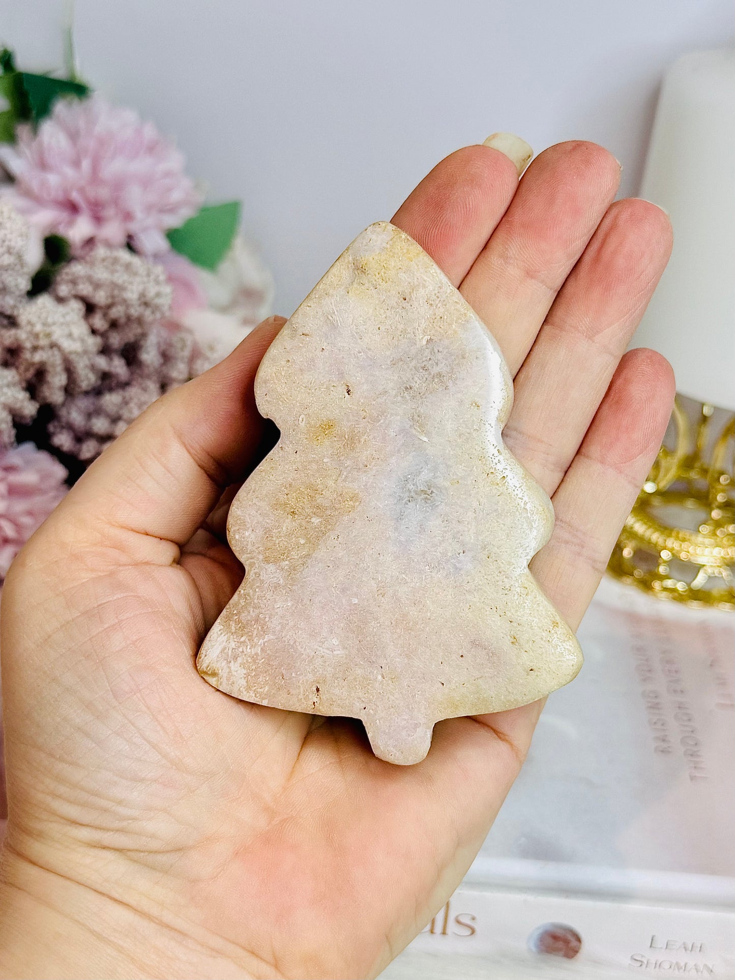 Pink Amethyst Chunky Christmas Tree 9cm On Stand