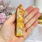 Crazy Lace Agate Druzy Tower 10cm