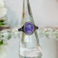 Beautiful Amethyst Adjustable Ring In Gift Bag