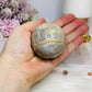 Moonstone Sphere with Blue Flash 6.5cm On Stand