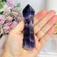 Uniquely Carved Chevron | Dream Amethyst Tower 11cm