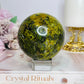Huge Green Opal Sphere On Stand 590g
