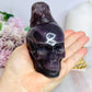 Large Deep Purple Skull with Eagle Carving 10cm 587g